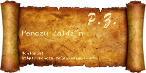 Penczu Zalán névjegykártya